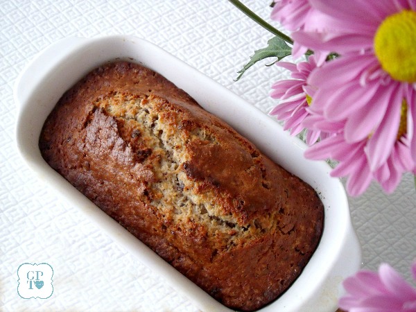 Chocolate Chunk Banana Bread is a great way to use overripe bananas. Moist, sweet and delicious with chunks of chocolate in this classic quick bread!