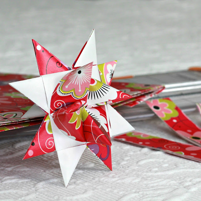 Beautiful folded paper German stars remind many of childhood when they were made at Christmas time. Easy to follow, step-by-step video tutorial teaches you how to make them. 