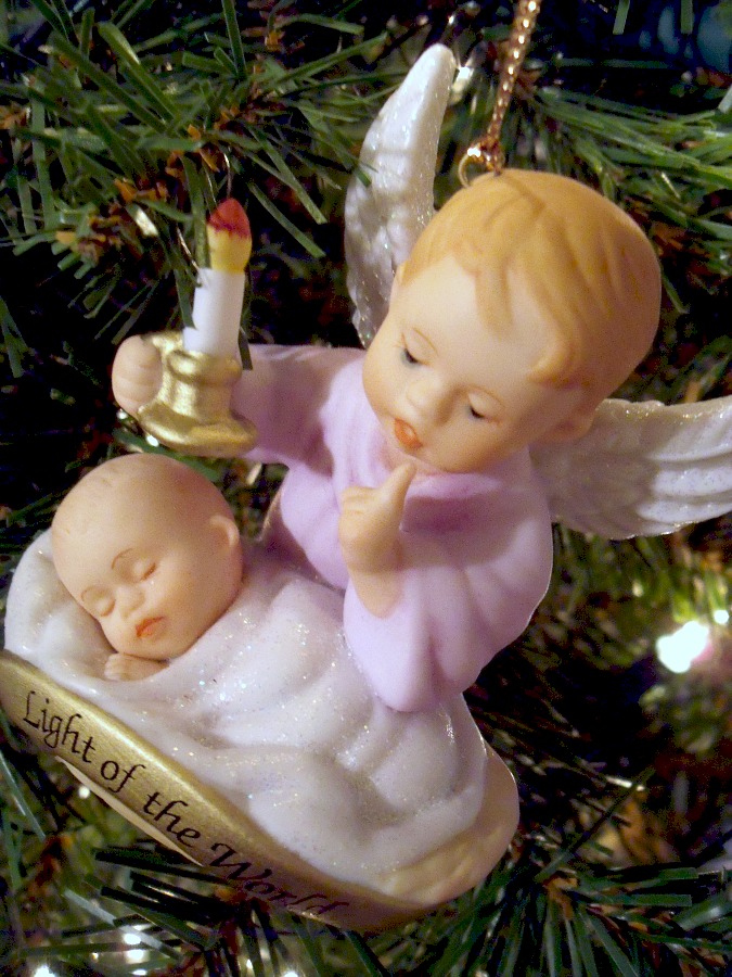 Sweet collection of, And His Name Shall Be Called, Ashton Drake angel and Baby Jesus porcelain ornaments each with a name of Jesus.