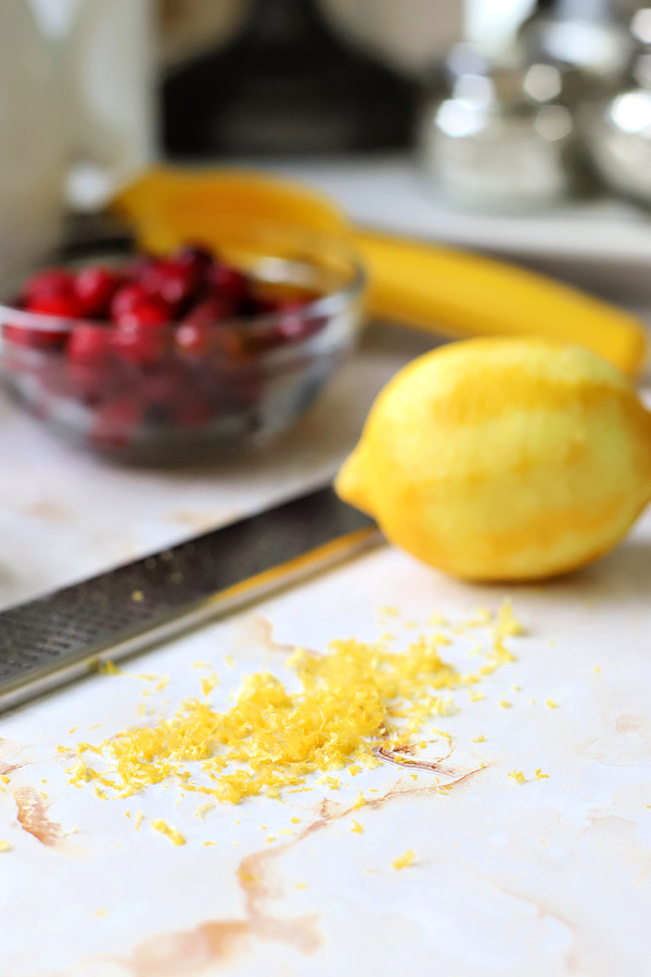 zesting a lemon