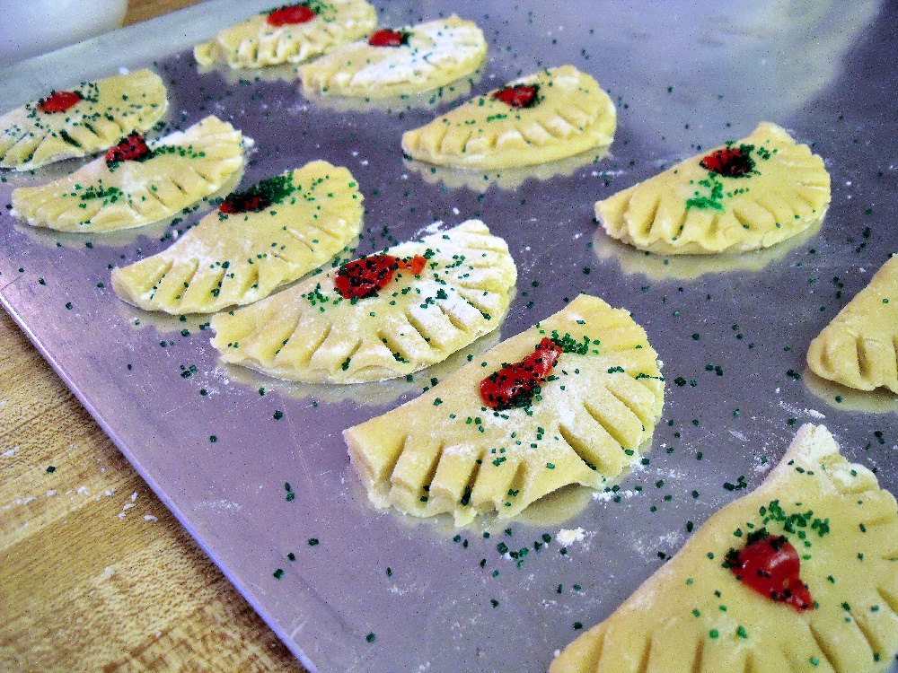 The snow day was perfect for filling the house with the scent of baking cookies and treats like those in a sweet Shoppe. Outside was a picture of white drifts of falling snow and inside was filled with Christmas music and lots of sugar, butter and baking sheets.