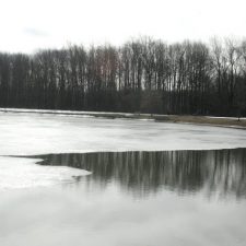 Shadow Shot Sunday ~ Ice On The Pond