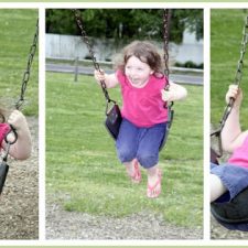 The Swing, at the Playground with MomMom and Great Grandmother