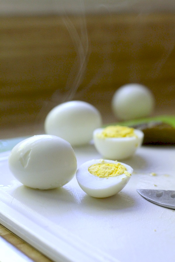 Vintage recipe for old-fashioned creamy potato salad is far from boring. Tons of flavor from sweet gherkin pickles, celery, onions & eggs. A classic barbecue favorite!