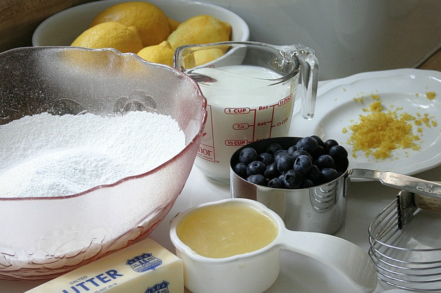 Sharing another blueberry treat ~ scones. These are wonderful blueberry scones from Tyler Florence and have a wonderful lemon glaze.