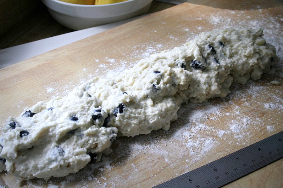 Sharing another blueberry treat ~ scones. These are wonderful blueberry scones from Tyler Florence and have a wonderful lemon glaze.