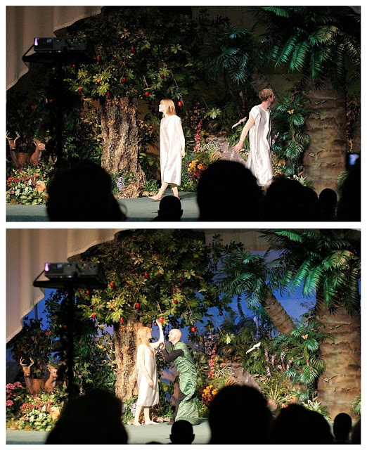 Living nativity is a live production with 13 walk-through scenes from creation to the ascension of Jesus. A Christmas tradition celebrating His birth.