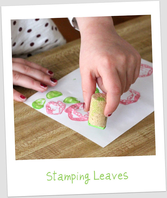 Stamped Valentine's to make with Kids is a fun and easy project. Rolled cardboard is used to create a rose pattern to stamp a lovely design to give to Mom.