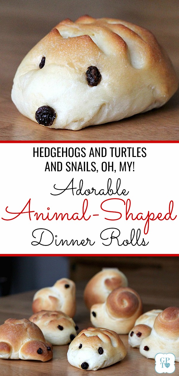 Dinner rolls aren't usually described as cute. But this little menagerie of yeast puffs has me saying, Hedgehogs and turtles and snails, oh, my! Fun animal shaped dinner rolls are easy to create using dough made in a bread machine.