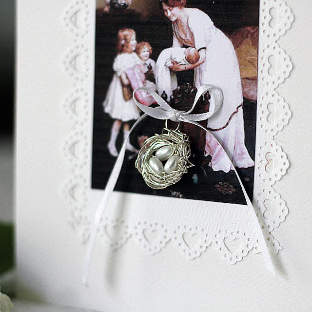 Sweet little DIY wire bird nest charm pendant for Mother's Day.