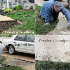 WIP by DIY’ers making a new Berm and Sidewalk