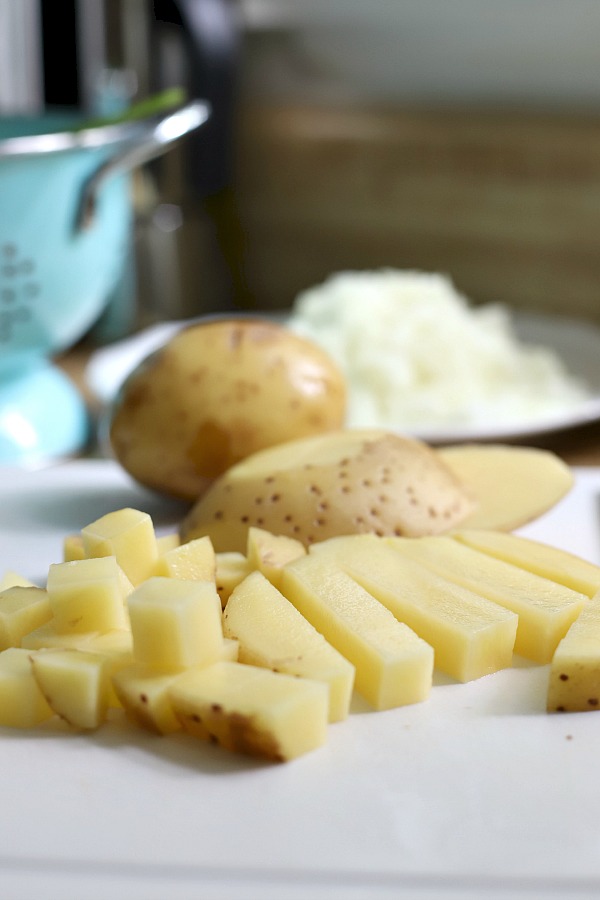 Easy recipe for homemade hashed browns. Diced potatoes are cooked in butter to perfection with a crispy exterior and great potato flavor. Great with eggs and bacon for breakfast or as a dinner side dish.