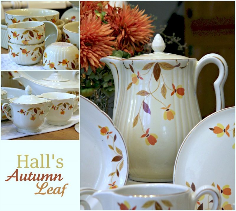 Vintage Autumn Leaf pattern produced by Hall Pottery. Do you remember this from your childhood? Sharing my collection of this lovely pottery.