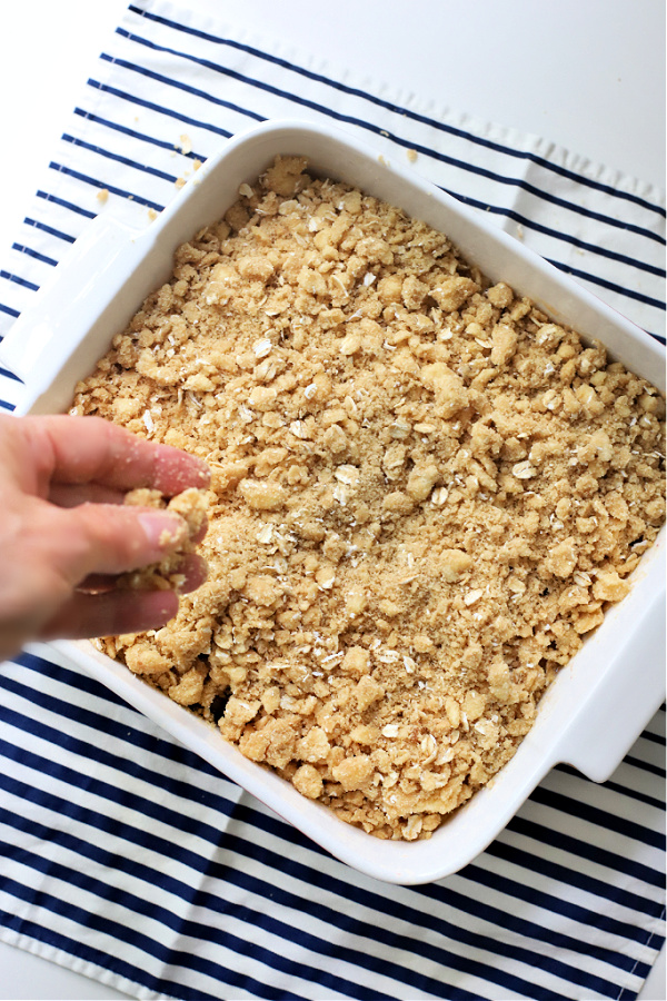 How to make a plum oatmeal crisp recipe.