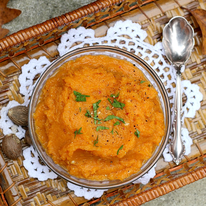 Orange Whipped Sweet Potatoes are a delicious side dish for poultry, pork or beef. Flavored with orange juice, brown sugar and a hint of nutmeg. 