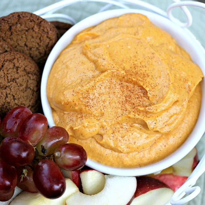 Easy recipe for Sweet Pumpkin Dip. Serve with apple slices, grapes or gingersnap cookies for a delicious taste of autumn.