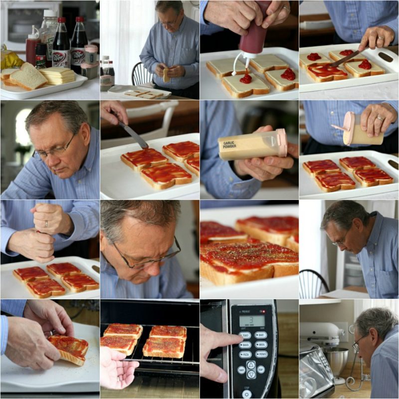 Pizza Toast is a unique family food creation passed down through the generations. Simple, tangy, tasty and delicious, this dad proudly prepares his childhood treat with all seriousness.