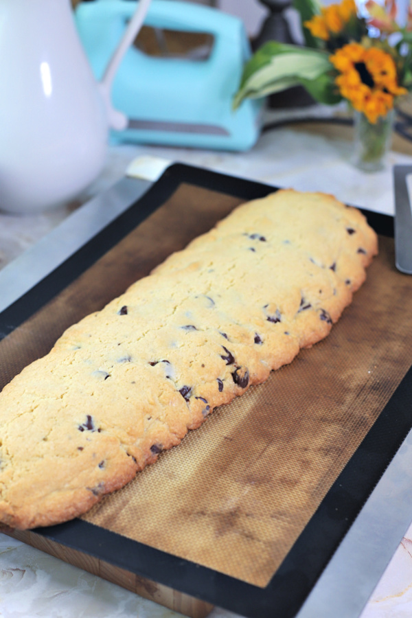 twice baked Italian chocolate anise biscotti