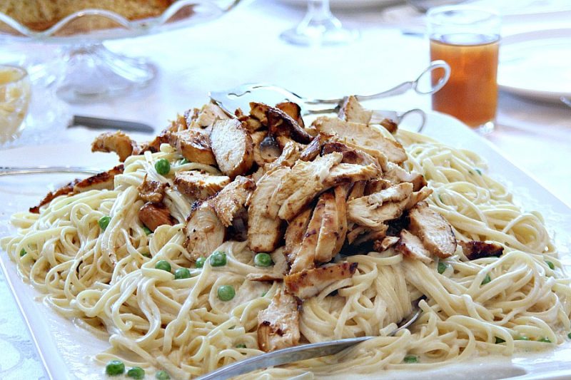 Easy recipe for a lighter, healthier version of Fettuccine Alfredo, Serve sage infused Fettuccine Alfredo with a crisp salad or topped with grilled chicken for a lovely Easter dinner, romantic Valentine's Day or whenever you want a special pasta meal. 