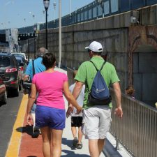 Walking the Ben Franklin Bridge