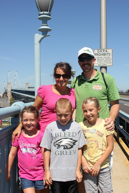 Walking the Philadelphia Camden Ben Franklin Bridge