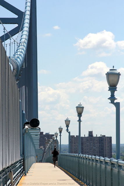 Walking the Philadelphia Camden Ben Franklin Bridge