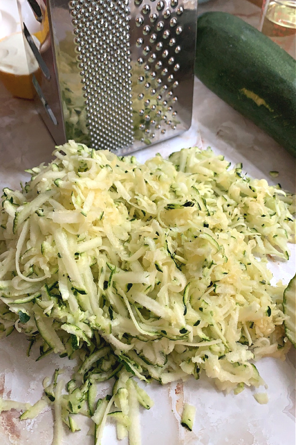 shredded zucchini for cream cheese chocolate zucchini bread