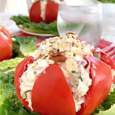 Creamy Chicken Stuffed Tomatoes