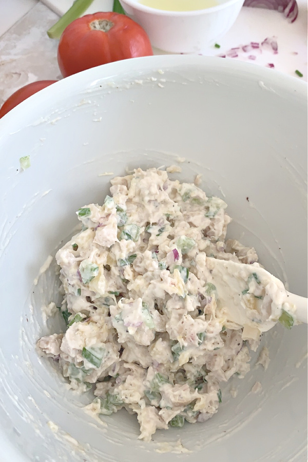 Ingredients for creamy chicken stuffed tomatoes