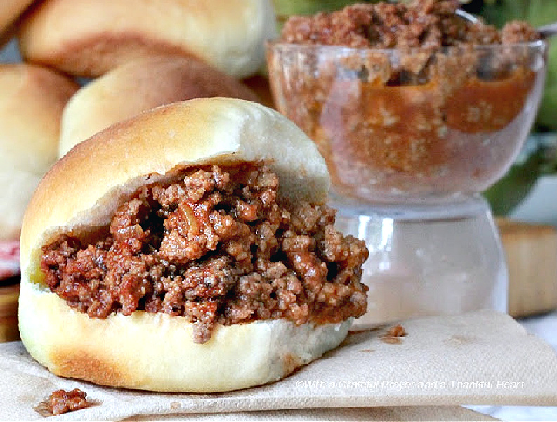 Sloppy Joes on a soft bun