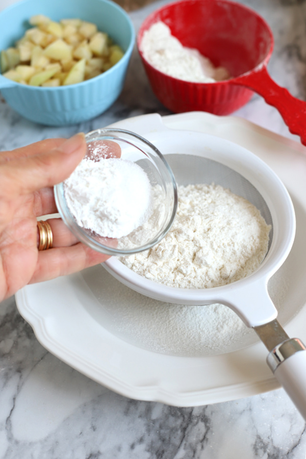 dry ingredients for apple coffee cake batter