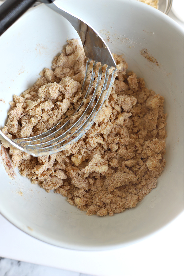 Ingredients for the crumb topping for apple coffee cake