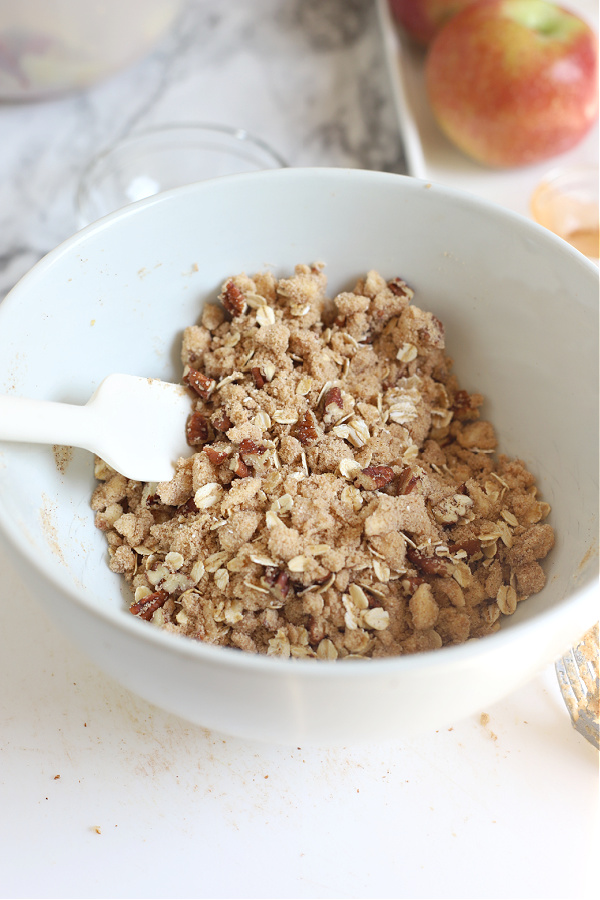 Ingredients for the crumb topping for apple coffee cake