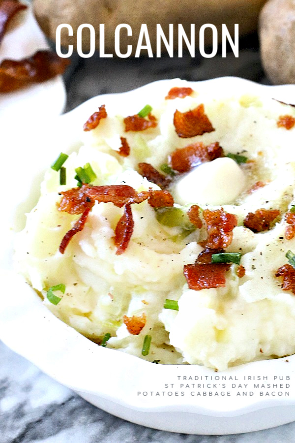 A traditional Irish side dish, colcannon is a filling and delicious combination of potatoes, cabbage and bacon. A must for dinner each St Patrick's Day.