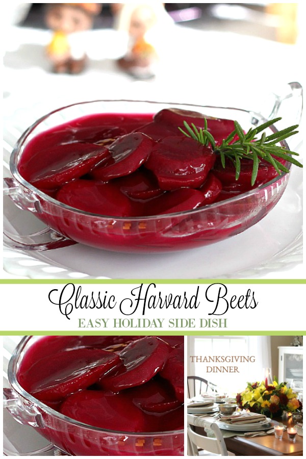 Super easy recipe for classic Harvard Beets. Enjoy this old-fashioned vegetable side dish for your Thanksgiving or holiday dinner.