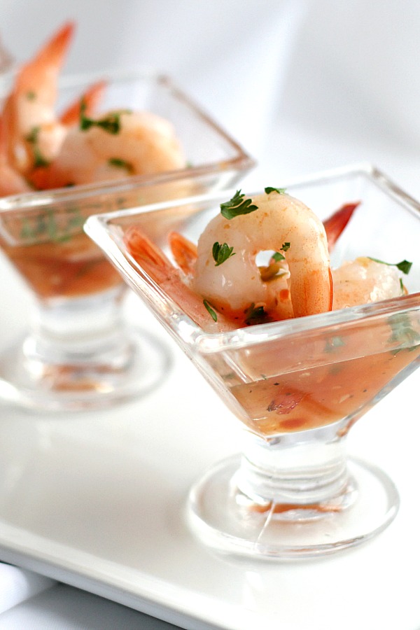 Hosting a New Year's Eve or holiday cocktail party?  Serve Sweet Chili Thai Sauce with Shrimp Appetizer. It is festive and delicious. Quick and easy recipe!