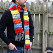 Crochet Lego Blocks Scarf