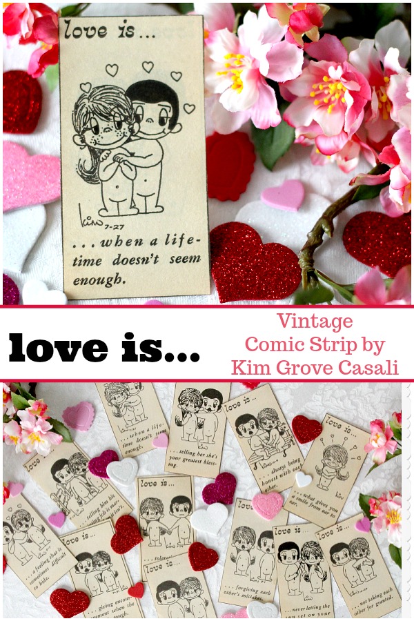 Sweet Love is... comic strip drawings created by Kim Grove Casali of New Zealand and saved in a scrap book from the mid-1970's.