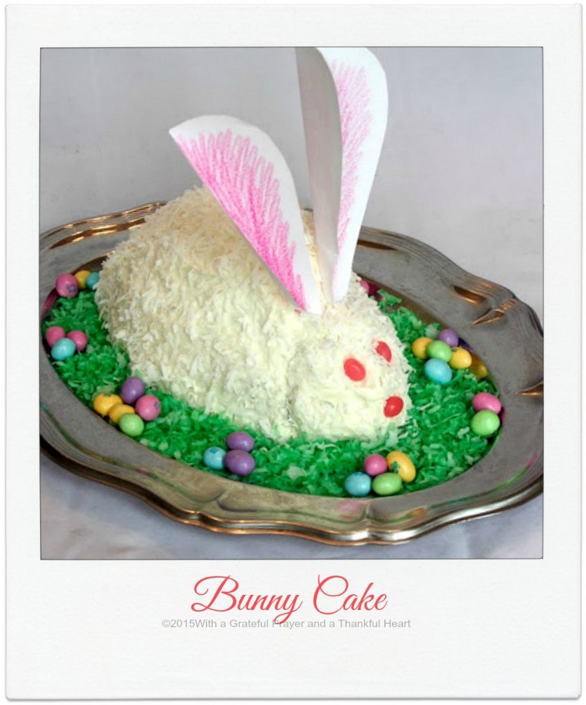 This adorable Easter bunny cake is made using a box cake and frosting (either homemade or from a tub). Our girls had the best time assembling it and were overjoyed with their finished creation. Truly a fun project and a lovely Easter dessert. It looks super cute on the holiday table.