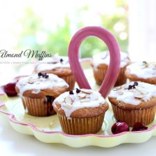 Cherry Almond Muffins with Mini Chocolate Chips