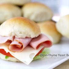 Dijon Thyme Yeast Buns from Bread Machine Dough