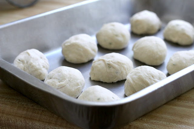 Easy recipe for Dijon Thyme Yeast Buns that are soft and fluffy and make the best deli sandwiches. Dough made in a bread maker.