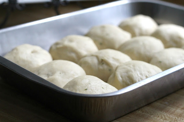 Easy recipe for Dijon Thyme Yeast Buns that are soft and fluffy and make the best deli sandwiches. Dough made in a bread maker.