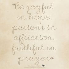 joyful * patient * faithful