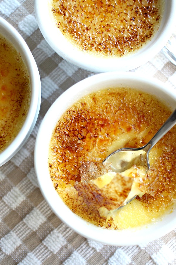 Delicious Creme Brulee is an amazing French dessert that looks difficult. It is not! Easy how-to learned in a Paris Cooking class shows you how.