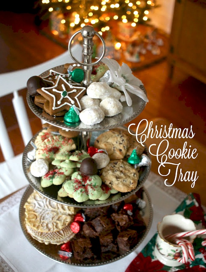 Everyone is sure to find something they like from this Christmas Cookie Tray. Filled with a variety of cookies baked ahead and kept fresh in the freezer.