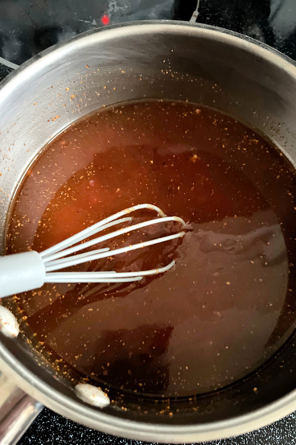 Ingredients for the BBQ sauce for slow cooker beef brisket.