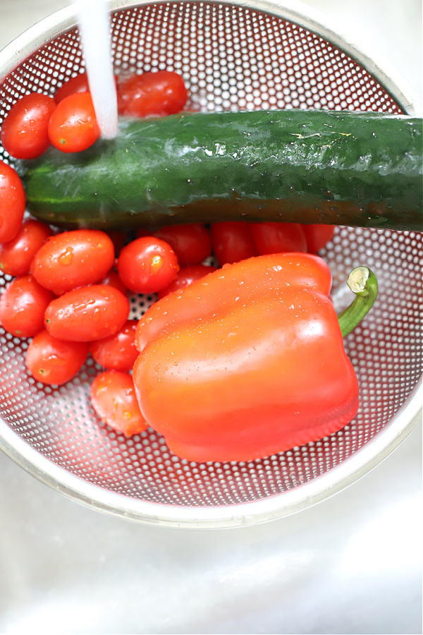 Fresh vegetables for Hawaiian pasta salad