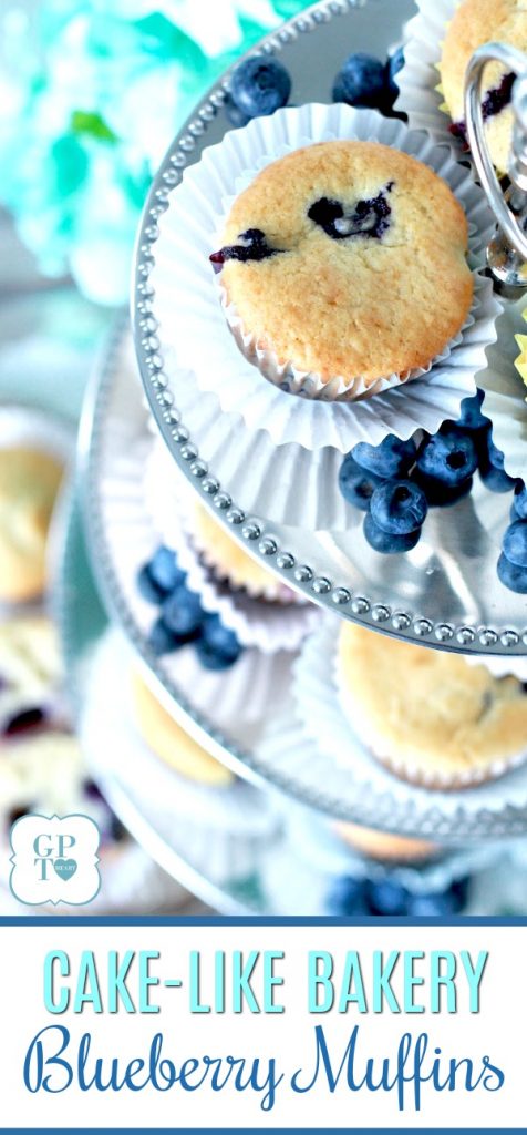 Use fresh or frozen blueberries to make yummy, cake-like muffins. Substitute applesauce for some of the butter to make them a little healthier.