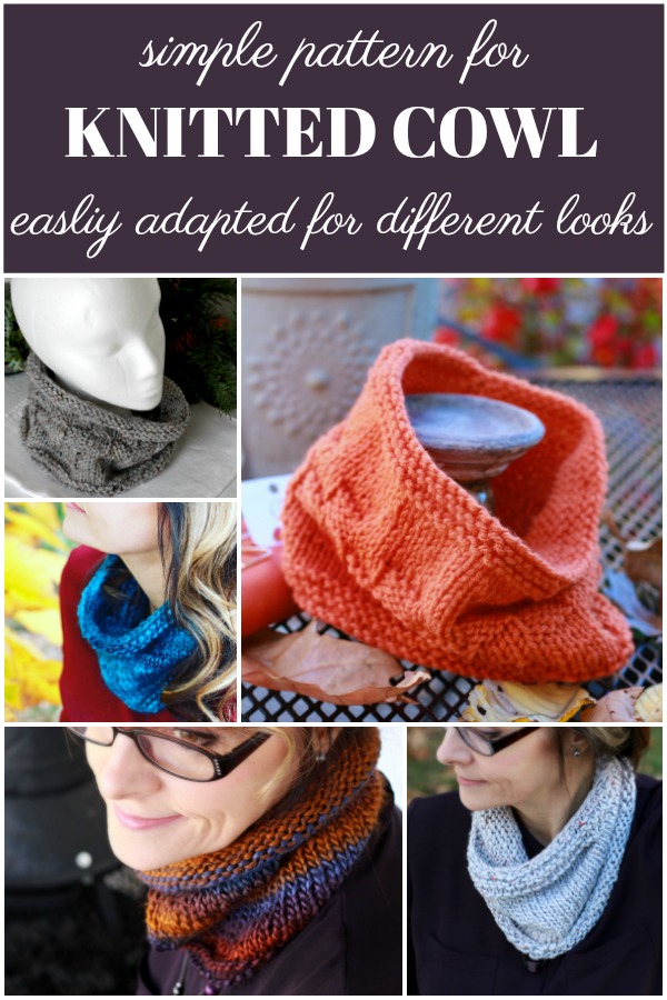 Keep warm and snugly this fall with a stylish knitted cowl. Cute pattern that is easily modified for many different looks. A great beginner knitting project.